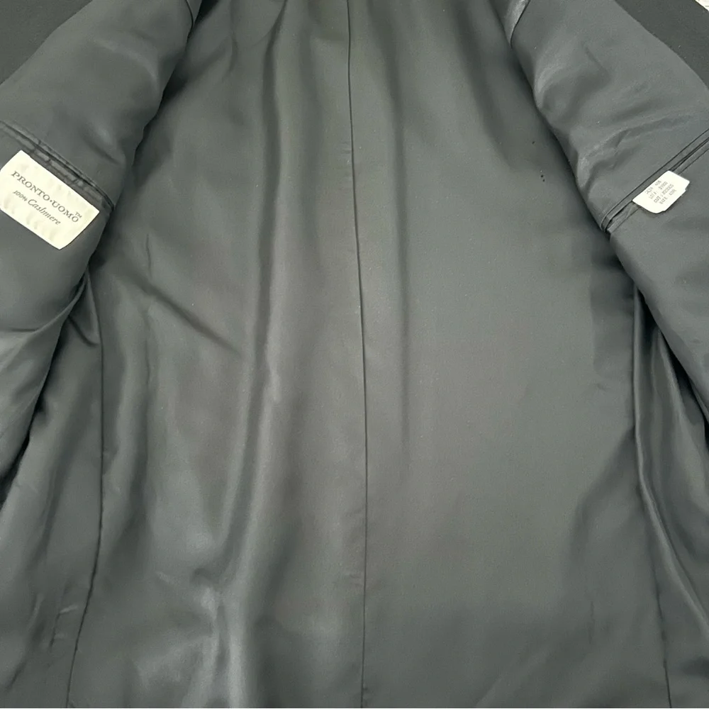 100% Cashmere Black Blazer Men’s Size 43 Regular By Pronto Uomo